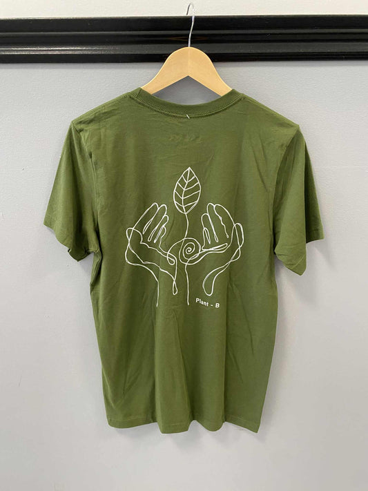 Short sleeve tee in olive green