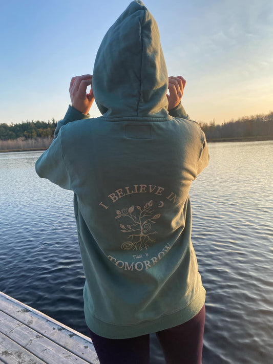 Organic Cotton Hoodie 'I Believe in Tomorrow'